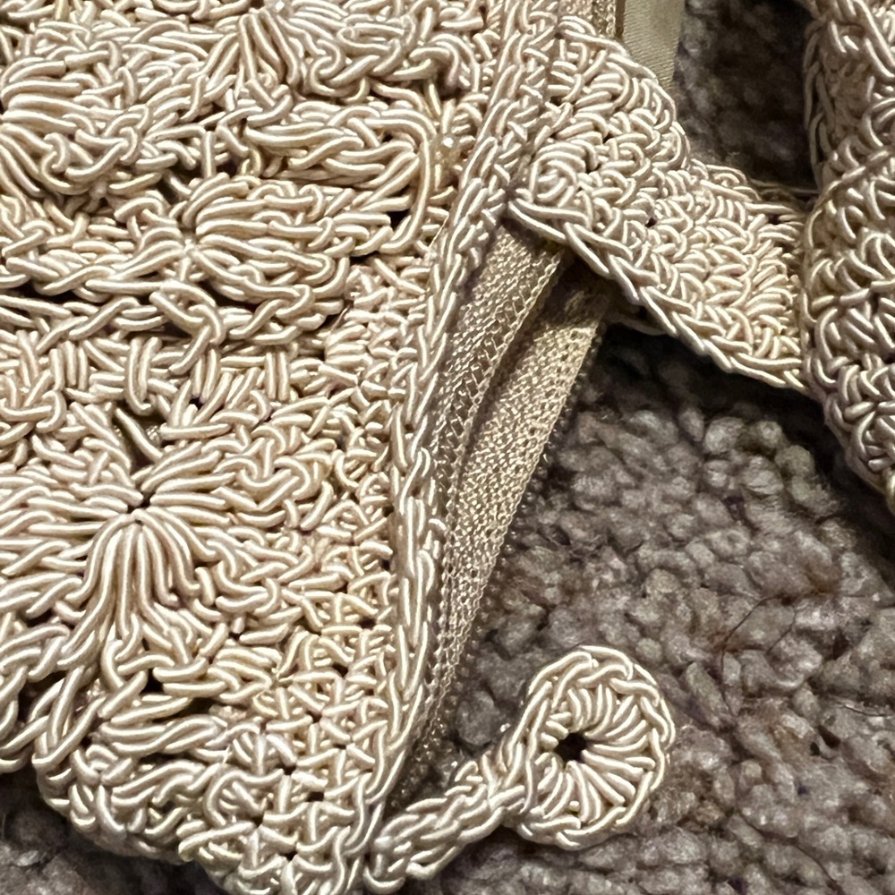 Intricate Cream Handbag